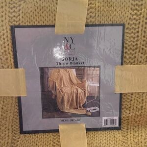 NY&C Home Collection Mustard Throw Blanket